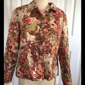 Coldwater Creek Lightweights Floral Jacket SizeP14